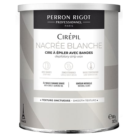 perron rigot cirepil nacre blanche strip wax tin 800g