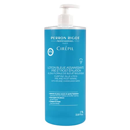perron rigot cirepil pre & post wax purifying blue lotion 1 litre